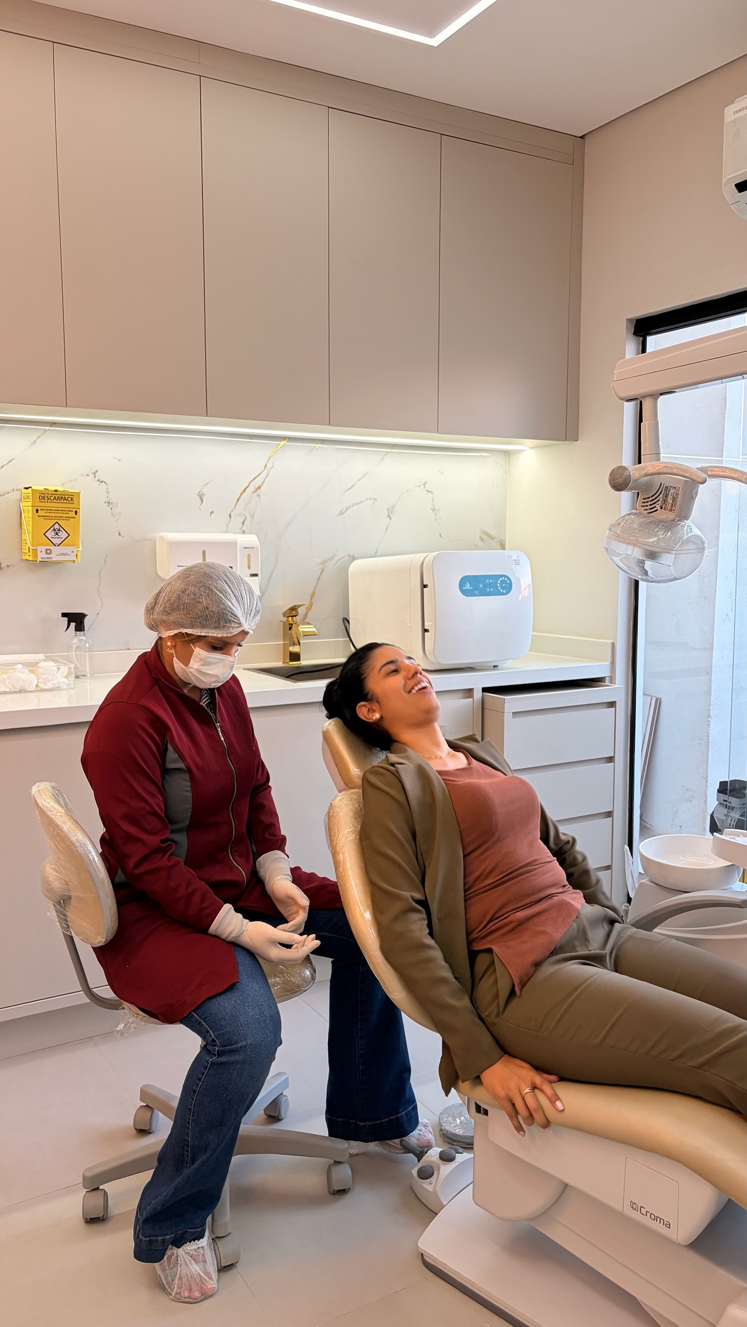 Interior da clínica JR Odontologia